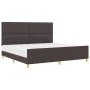 Estructura de cama en marrón oscuro 200x200 cm de tela | Foro24.es | Tu tienda online para hogar, jardín y más Foro24.es