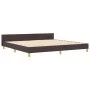 Estructura de cama en marrón oscuro 200x200 cm de tela | Foro24.es | Tu tienda online para hogar, jardín y más Foro24.es