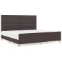 Estructura de cama en marrón oscuro 200x200 cm de tela | Foro24.es | Tu tienda online para hogar, jardín y más Foro24.es