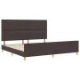 Estructura de cama en marrón oscuro 200x200 cm de tela | Foro24.es | Tu tienda online para hogar, jardín y más Foro24.es
