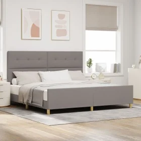 Cama de Tela Taupe 200x200 cm