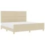 Cama Crema 200x200 cm en Tela by , Beds and slatted bases - Ref: Foro24-3344758, Price: 269,12 €, Discount: %
