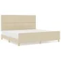 Cama Crema 200x200 cm en Tela by , Beds and slatted bases - Ref: Foro24-3344758, Price: 269,12 €, Discount: %