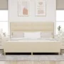 Cama Crema 200x200 cm en Tela by , Beds and slatted bases - Ref: Foro24-3344758, Price: 269,12 €, Discount: %