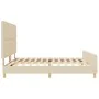 Cama Crema 200x200 cm en Tela by , Beds and slatted bases - Ref: Foro24-3344758, Price: 269,12 €, Discount: %