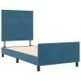 Cama Azul Oscuro 80x200 cm Terciopelo de , Camas y somieres - Ref: Foro24-3344907, Precio: 143,86 €, Descuento: %