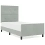 Estructura de Cama Gris Claro 90x200 cm Terciopelo de , Camas y somieres - Ref: Foro24-3344915, Precio: 156,02 €, Descuento: %