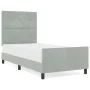 Estructura de Cama Gris Claro 90x200 cm Terciopelo de , Camas y somieres - Ref: Foro24-3344915, Precio: 156,02 €, Descuento: %