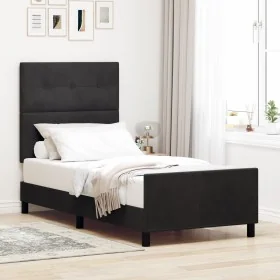 Cama Negra 100x200 cm de Terciopelo von , Betten und Lattenroste - Ref: Foro24-3344923, Preis: 157,99 €, Rabatt: %