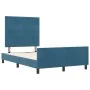 Cama Azul Oscuro 120x190 cm Terciopelo by , Beds and slatted bases - Ref: Foro24-3344931, Price: 189,24 €, Discount: %