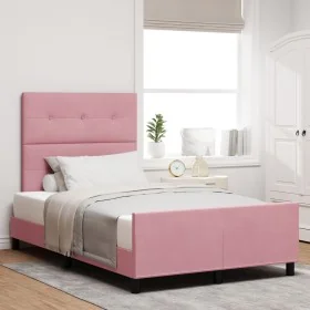 Cama Rosa 120x190 cm Terciopelo