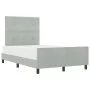 Estructura de Cama de Terciopelo Gris Claro 120x200 cm de , Camas y somieres - Ref: Foro24-3344933, Precio: 183,36 €, Descuen...