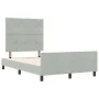 Estructura de Cama de Terciopelo Gris Claro 120x200 cm de , Camas y somieres - Ref: Foro24-3344933, Precio: 183,36 €, Descuen...