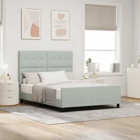 Estructura de Cama Gris Claro 140x200 cm