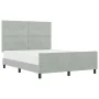 Estructura de Cama Gris Claro 140x200 cm Terciopelo | Foro24.es | Tu tienda online para hogar, jardín y más Foro24.es