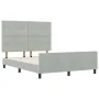 Cama Gris Claro 160x200 cm Terciopelo | Foro24.es | Tu tienda online para hogar, jardín y más Foro24.es