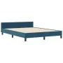Estructura de Cama Azul Oscuro 160x200 cm Terciopelo by , Beds and slatted bases - Ref: Foro24-3344955, Price: 252,19 €, Disc...
