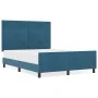 Estructura de Cama Azul Oscuro 160x200 cm Terciopelo by , Beds and slatted bases - Ref: Foro24-3344955, Price: 252,19 €, Disc...