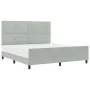 Estructura de Cama Gris Claro 180x200 cm Terciopelo de , Camas y somieres - Ref: Foro24-3344957, Precio: 263,85 €, Descuento: %