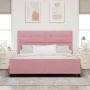 Estructura de cama de terciopelo rosa 180x200 cm by , Beds and slatted bases - Ref: Foro24-3344962, Price: 241,25 €, Discount: %