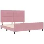 Estructura de cama de terciopelo rosa 180x200 cm by , Beds and slatted bases - Ref: Foro24-3344962, Price: 241,25 €, Discount: %