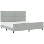 Estructura de cama Gris Claro 200x200 cm Terciopelo de , Camas y somieres - Ref: Foro24-3344963, Precio: 271,57 €, Descuento: %