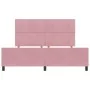 Estructura de cama de terciopelo rosa 180x200 cm by , Beds and slatted bases - Ref: Foro24-3344962, Price: 241,25 €, Discount: %