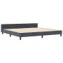 Estructura de Cama Gris Oscuro 200x200 cm Terciopelo by , Beds and slatted bases - Ref: Foro24-3344964, Price: 271,65 €, Disc...