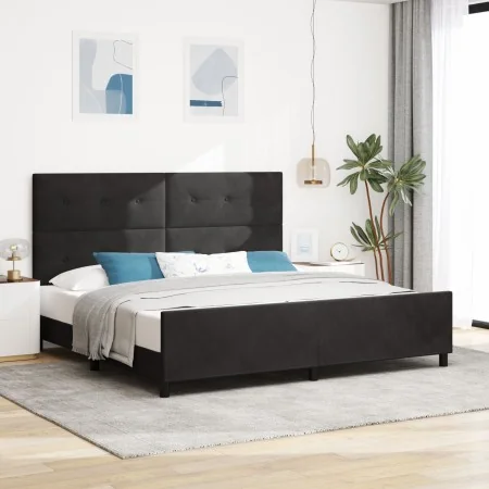 Estructura de Cama Negra 200x200 cm Terciopelo von , Betten und Lattenroste - Ref: Foro24-3344965, Preis: 270,01 €, Rabatt: %