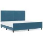 Cama Azul Oscuro 200x200 cm Terciopelo by , Beds and slatted bases - Ref: Foro24-3344967, Price: 275,48 €, Discount: %