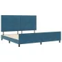 Cama Azul Oscuro 200x200 cm Terciopelo by , Beds and slatted bases - Ref: Foro24-3344967, Price: 275,48 €, Discount: %