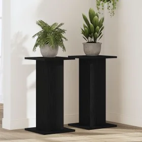 Soportes para altavoces 2 pcs Roble Negro 30x30x60 cm Madera elaborada by , Wardrobes - Ref: Foro24-3345112, Price: 57,29 €, ...