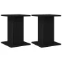 Soporte para Plantas 2 piezas Madera de Roble Negra 30x30x40 cm Madera Ingenierizada de , Soportes para macetas - Ref: Foro24...