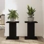 Soporte para Plantas 2 piezas Madera de Roble Negra 30x30x40 cm Madera Ingenierizada de , Soportes para macetas - Ref: Foro24...