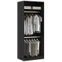 Armario Negro Roble 80x50x200 cm Madera Elaborada de , Armarios roperos - Ref: Foro24-3345119, Precio: 162,38 €, Descuento: %