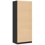 Armario Negro Roble 80x50x200 cm Madera Elaborada de , Armarios roperos - Ref: Foro24-3345119, Precio: 162,38 €, Descuento: %