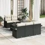 Set de Sofá de Jardín de 6 Piezas con Cojines Negro Poliratán | Foro24.es | Tu tienda online para hogar, jardín y más Foro24.es