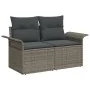 Conjunto de Sofás de Jardín Set de 6 Gris Rattan, Poliéster | Foro24.es | Tu tienda online para hogar, jardín y más Foro24.es