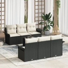 Conjunto de sofá de jardín de 7 piezas con