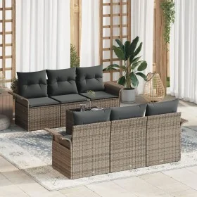 Juego de sofá de jardín de 7 piezas con cojines Gris Poliratán by , Outdoor sofas - Ref: Foro24-3345249, Price: 481,99 €, Dis...
