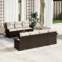 Juego de Sofás de Jardín de 8 Piezas con Cojines Marrón Rattan Sintético | Foro24.es | Tu tienda online para hogar, jardín y más Foro24.es
