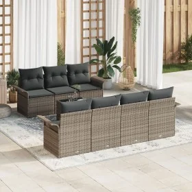 Juego de Sofá de Jardín de 8 Piezas con Cojines Gris Poliratán by , Outdoor sofas - Ref: Foro24-3345269, Price: 524,54 €, Dis...