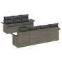 Juego de Sofá de Jardín de 8 Piezas con Cojines Gris Poliratán de , Sofás de exterior - Ref: Foro24-3345269, Precio: 524,54 €...