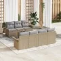 Juego de Sofás de Jardín de 8 Piezas con Cojines Beige Ratán Poliéster | Foro24.es | Tu tienda online para hogar, jardín y más Foro24.es
