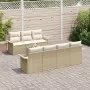 Conjunto de Sofá de Jardín de 8 Piezas con Cojines Beige Ratán Polipropileno by , Outdoor sofas - Ref: Foro24-3345271, Price:...