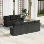 Conjunto de Sofás de Jardín de 8 Piezas con Cojines Negro Poliratán by , Outdoor sofas - Ref: Foro24-3345273, Price: 533,10 €...