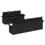 Conjunto de Sofás de Jardín de 8 Piezas con Cojines Negro Poliratán by , Outdoor sofas - Ref: Foro24-3345273, Price: 533,10 €...
