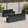 Conjunto de Sofás de Jardín de 8 Piezas con Cojines Negro Poliratán by , Outdoor sofas - Ref: Foro24-3345273, Price: 533,10 €...