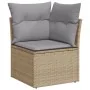 Conjunto de sofá de jardín de 8 piezas con cojines Beige Ratán Poli | Foro24.es | Tu tienda online para hogar, jardín y más Foro24.es