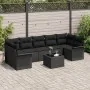 Juego de sofá de jardín de 8 piezas con cojines Ratán negro de polietileno von , Outdoor-Sofas - Ref: Foro24-3345283, Preis: ...